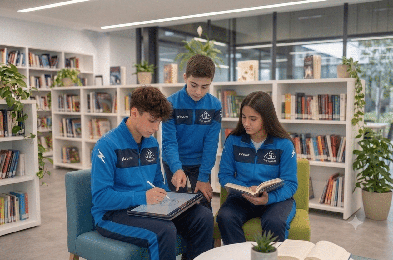 Alumnos trabajando en equipo
